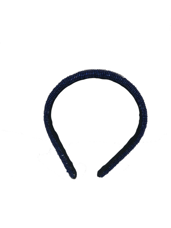 Cerchietto Medio Scrunchie Pieghevole – Blu Con Medaglione Spalato, Unisex Per Sport E Tempo Libero