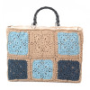 Borsa Crochet in lana manico Bamboo EVE Totag Beige