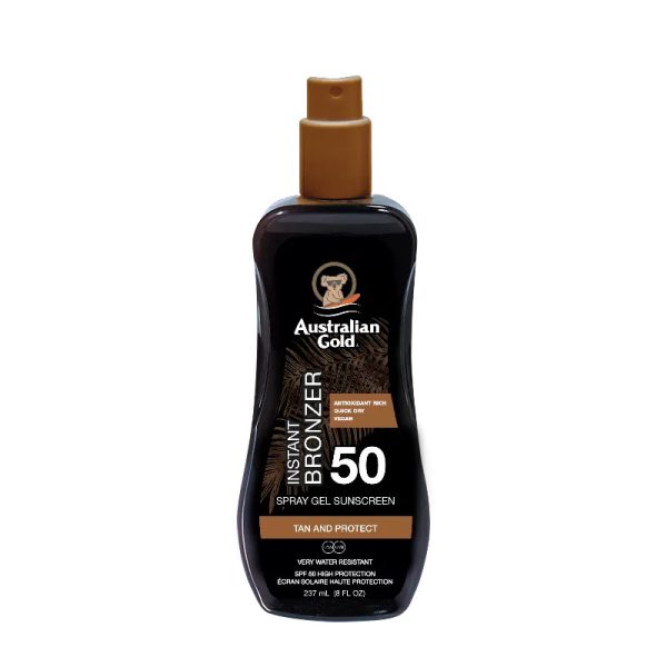 Australian Gold - SPF 50 Spray Gel Con Bronzer 237 ml