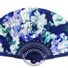 Ventaglio Alta Moda Seta Fantasia Blu Ventaglio Alta Moda Seta Fantasia Blu