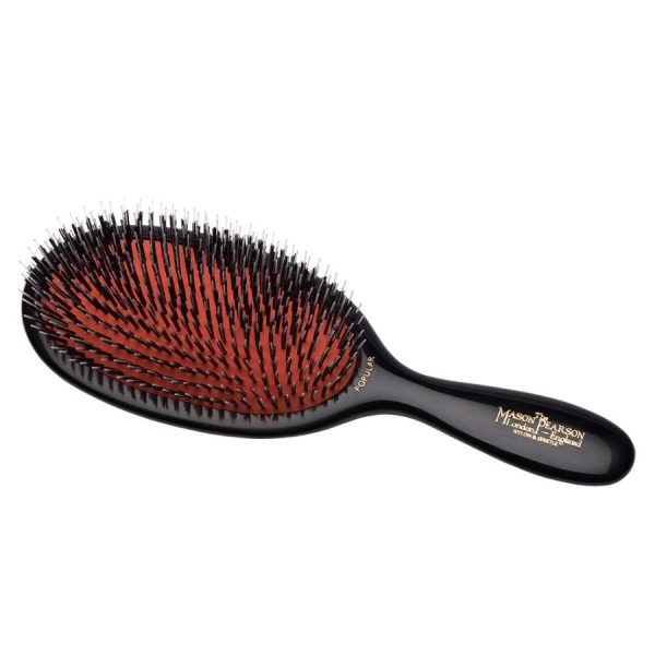 Mason Pearson - Popular Bristle/Nylon Hairbrush Dark Ruby/Black