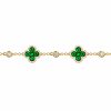 Bracciale Placcato Oro Fleurs zirconi colorati Bracciale Placcato Oro Fleurs zirconi colorati